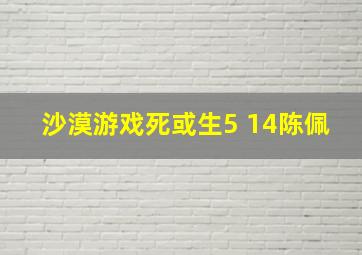 沙漠游戏死或生5 14陈佩